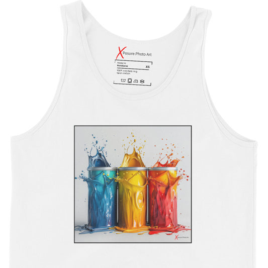Unisex Tank Top, Color Splash Cans