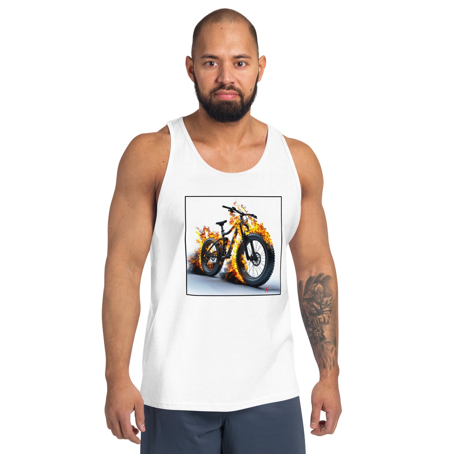 Unisex Tank Top, Wheels On Fire MTB