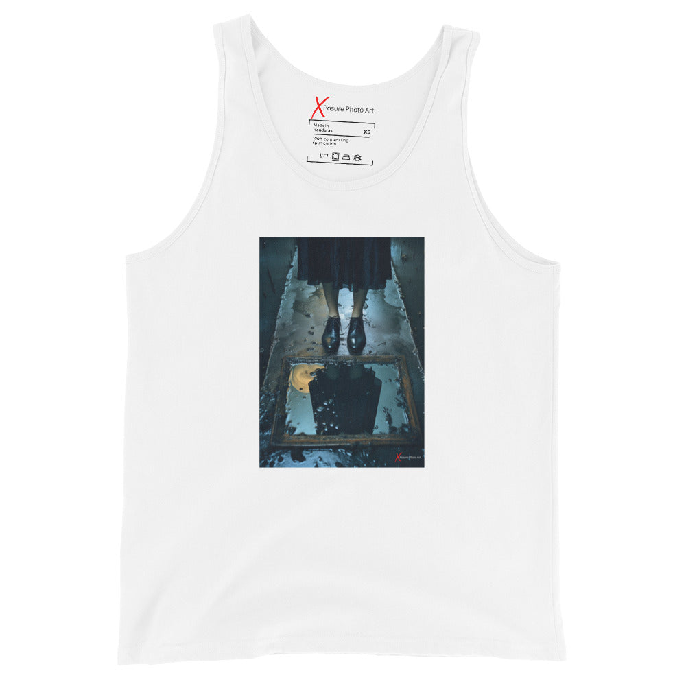 Unisex Tank Top, Woman Reflection