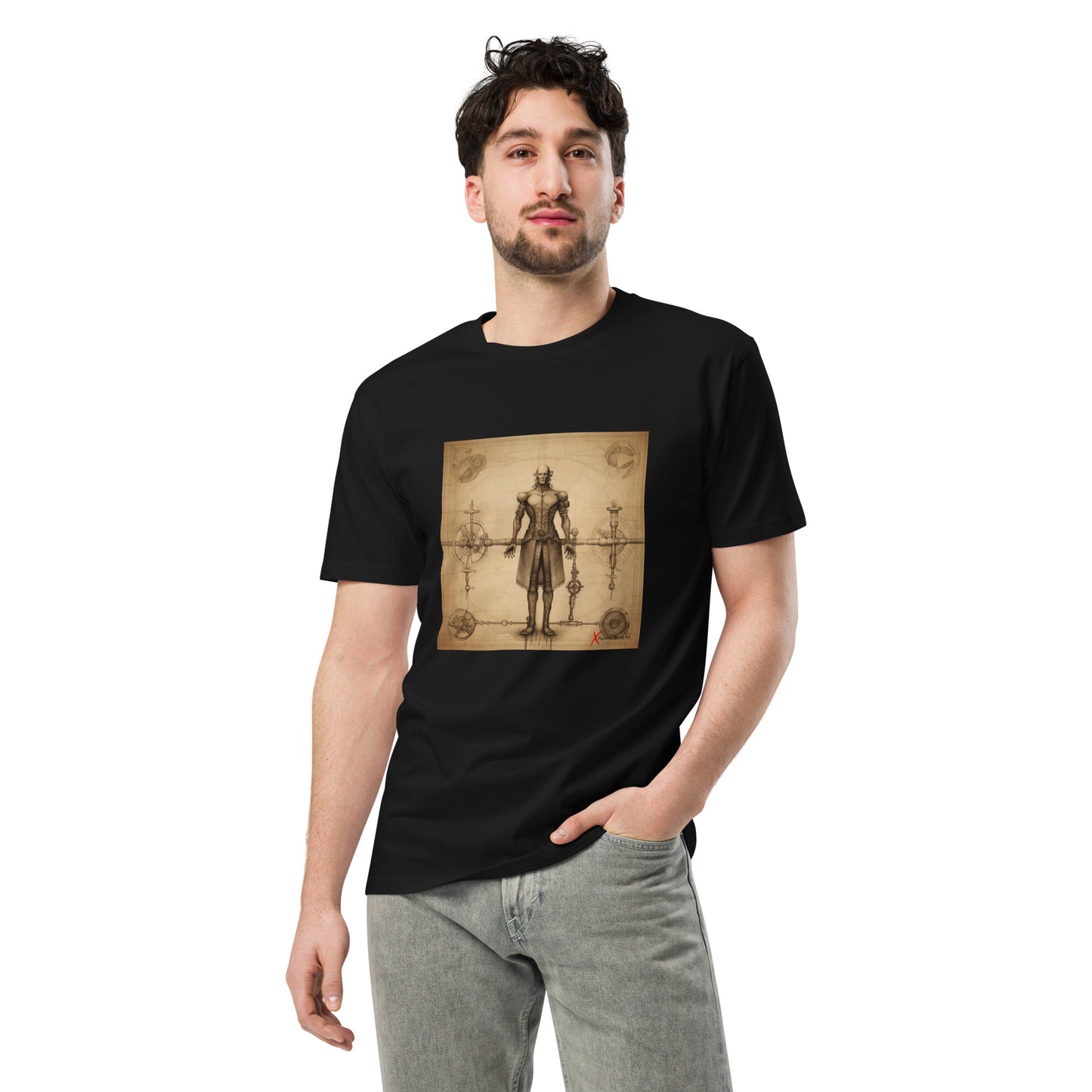 Unisex premium t-shirt, Da Vinci Steampunk Men