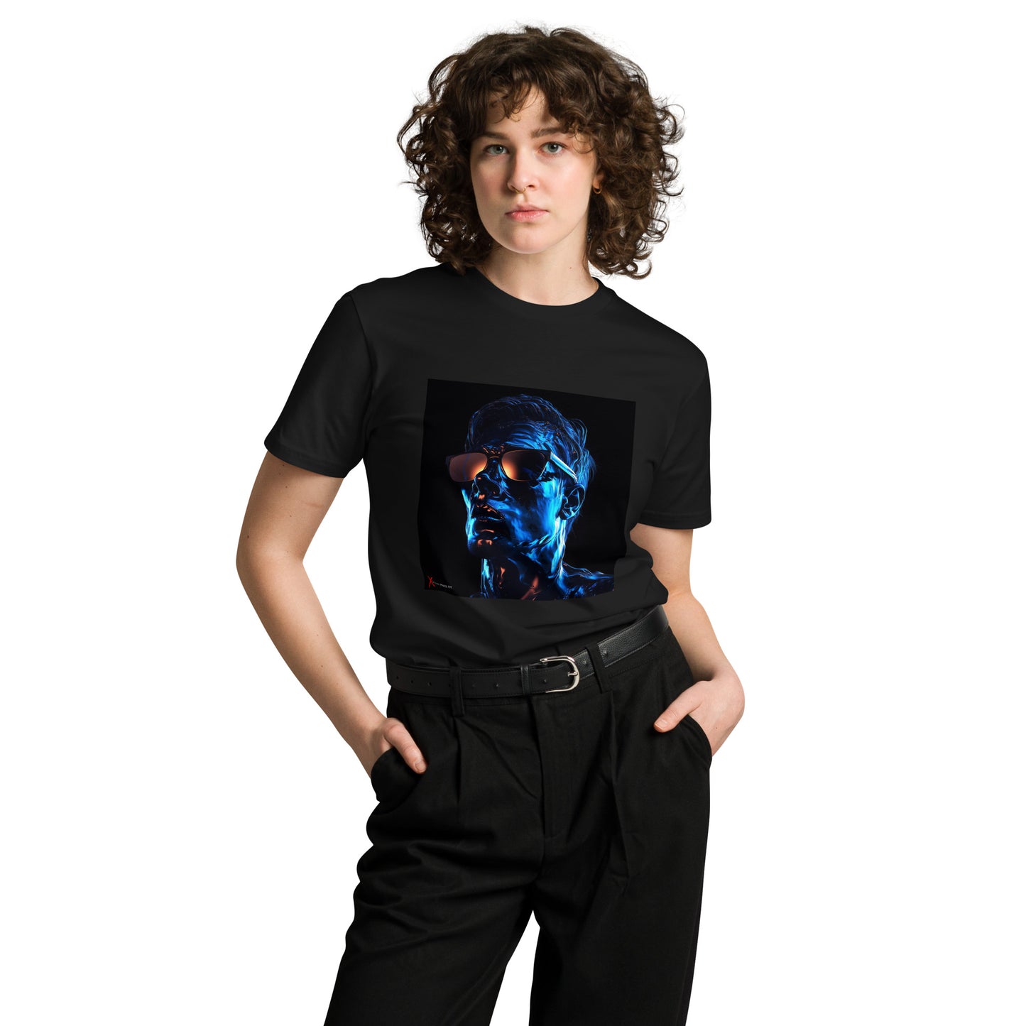 Unisex premium t-shirt, Blue Glow Boy