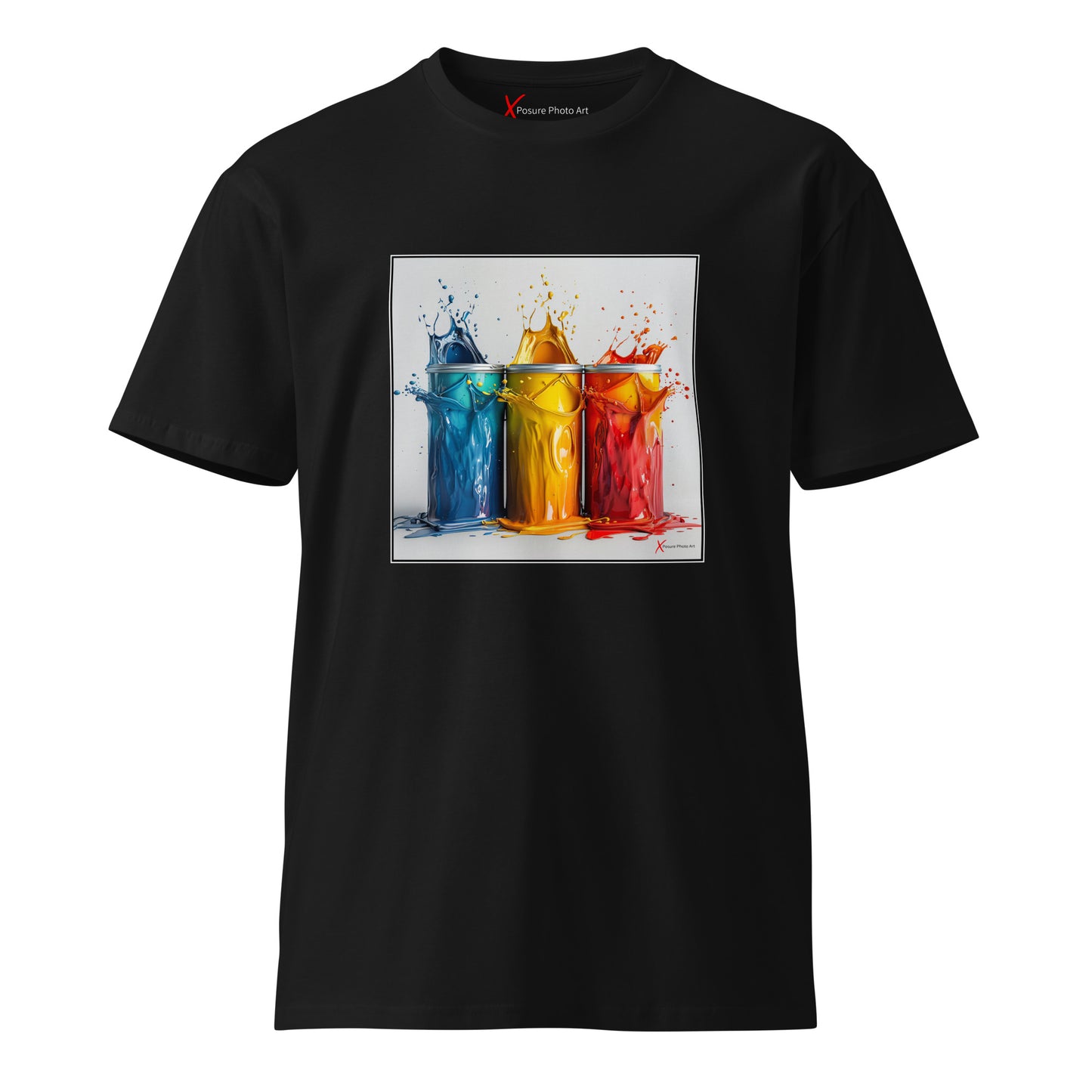 Unisex premium t-shirt, Color Splash Cans