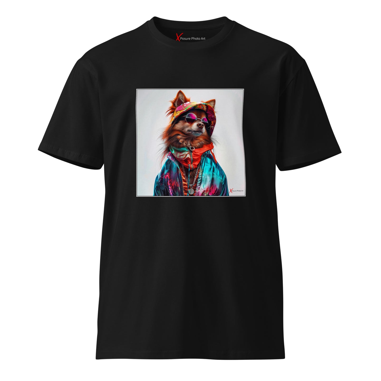 Unisex premium t-shirt, Pomeranian Portrait