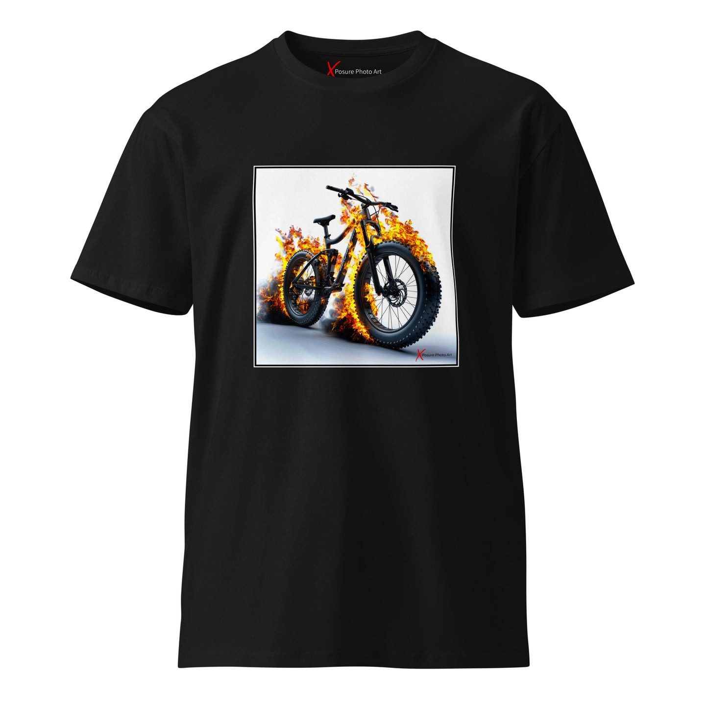 Unisex premium t-shirt, Wheels on Fire MTB