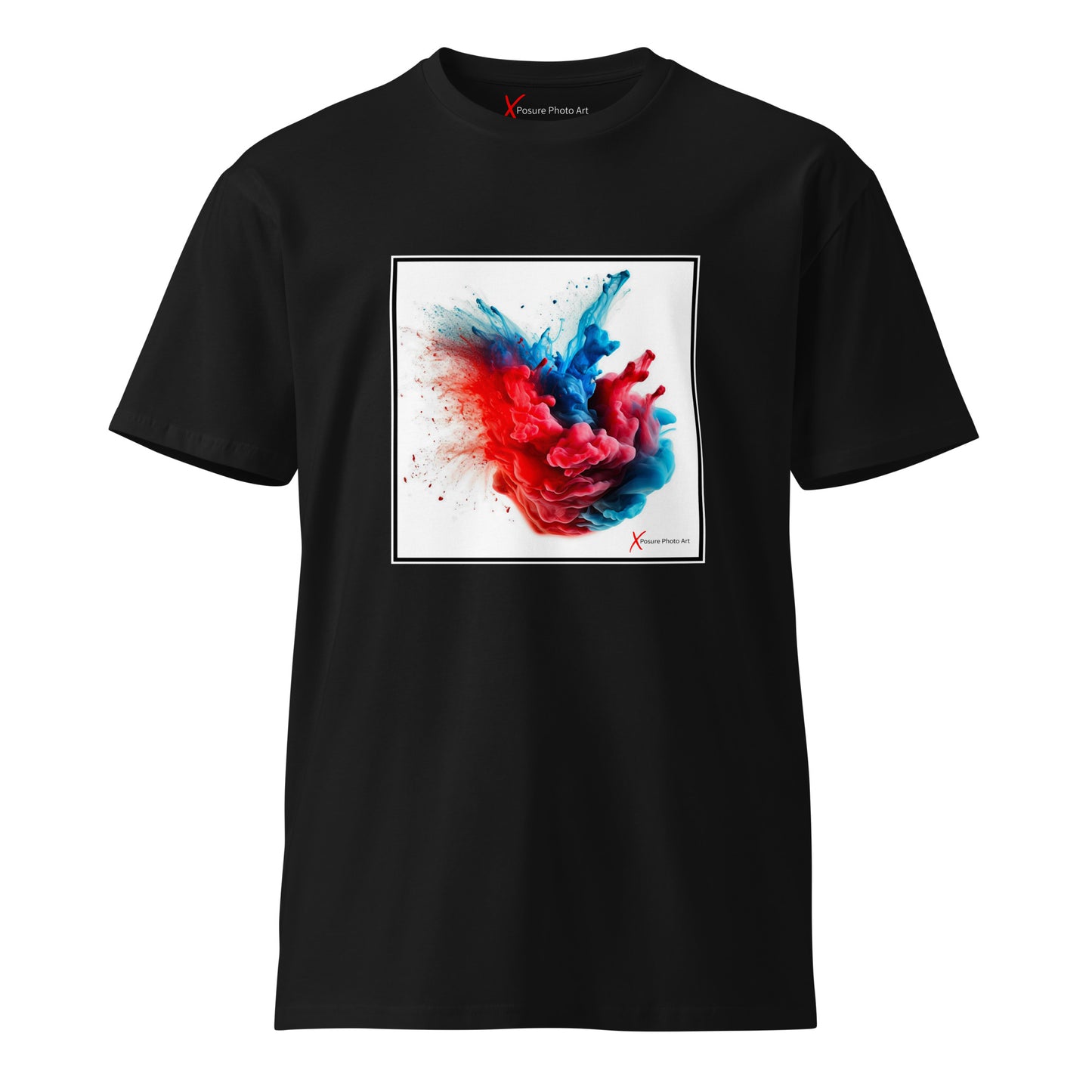 Unisex premium t-shirt, Red Blue Busrt