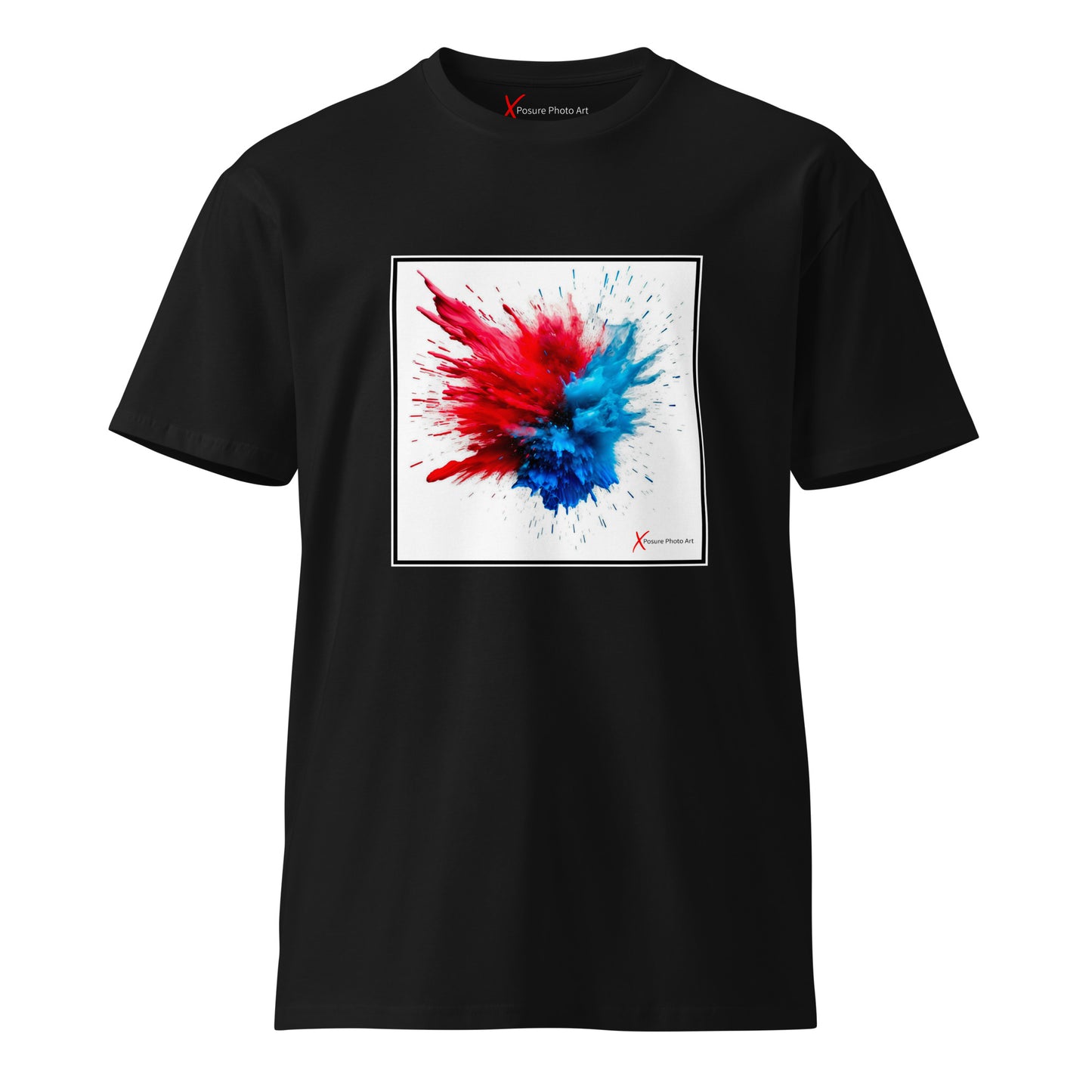 Unisex premium t-shirt, Red Blue Explosion