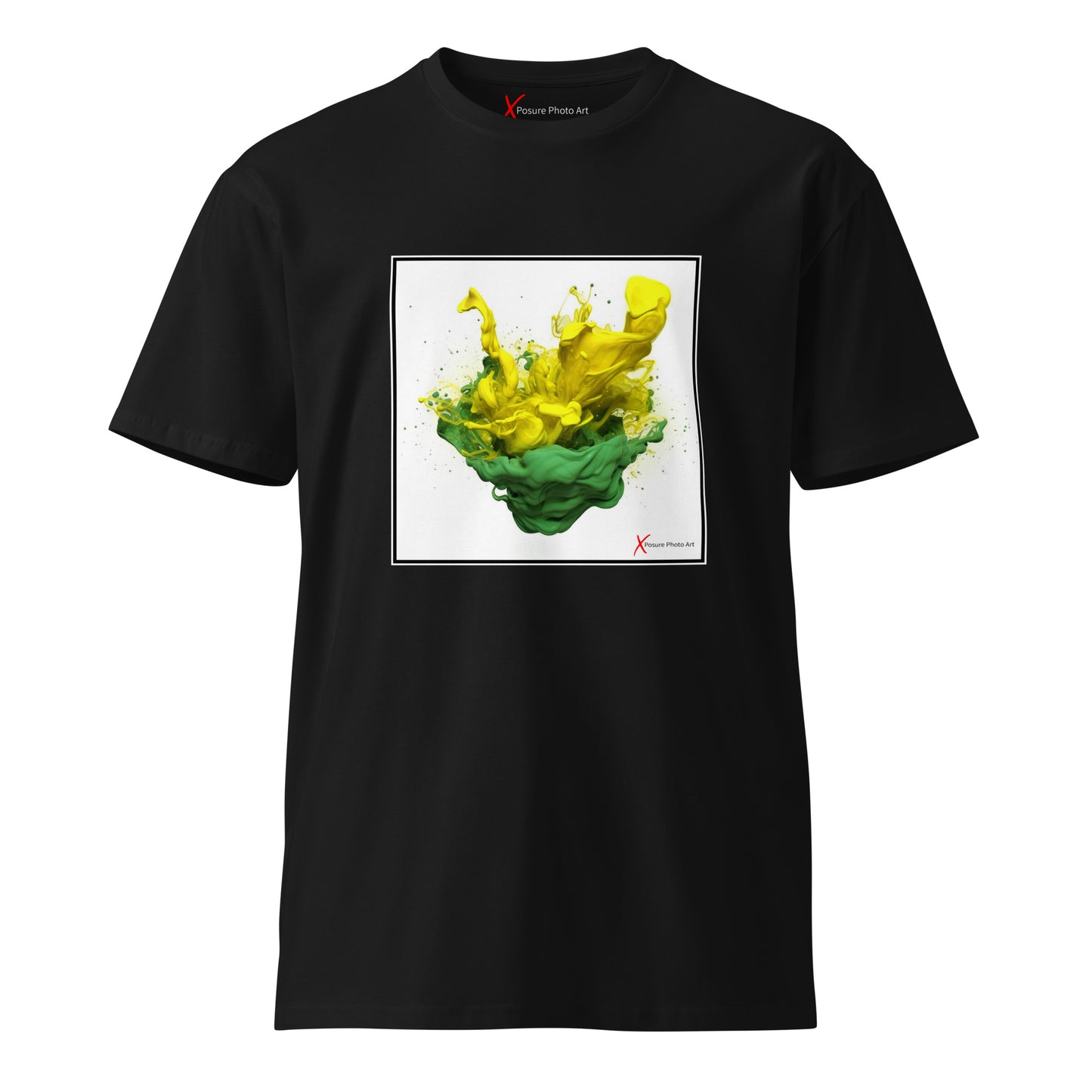 Unisex premium t-shirt, Green Yellow Flower