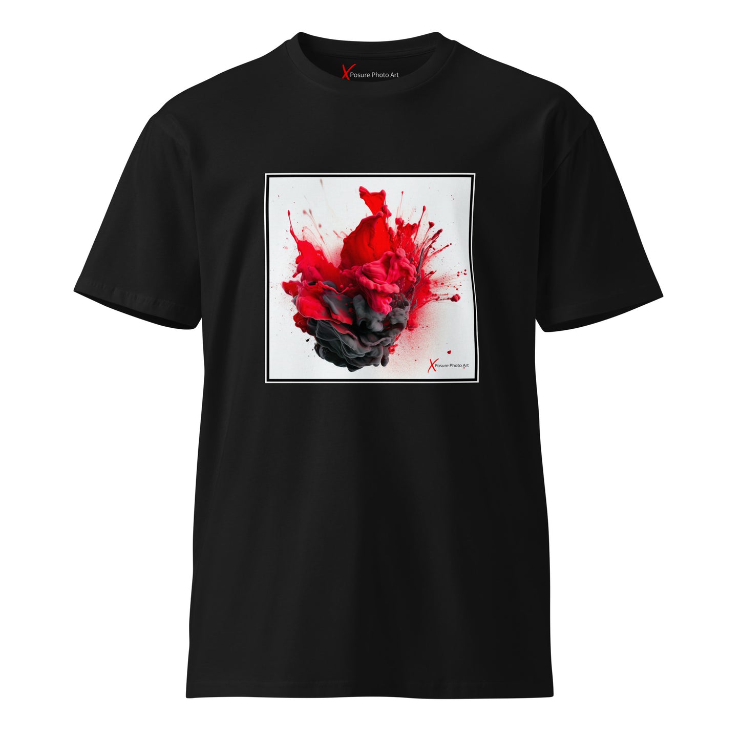 Unisex premium t-shirt, Red Black Collision