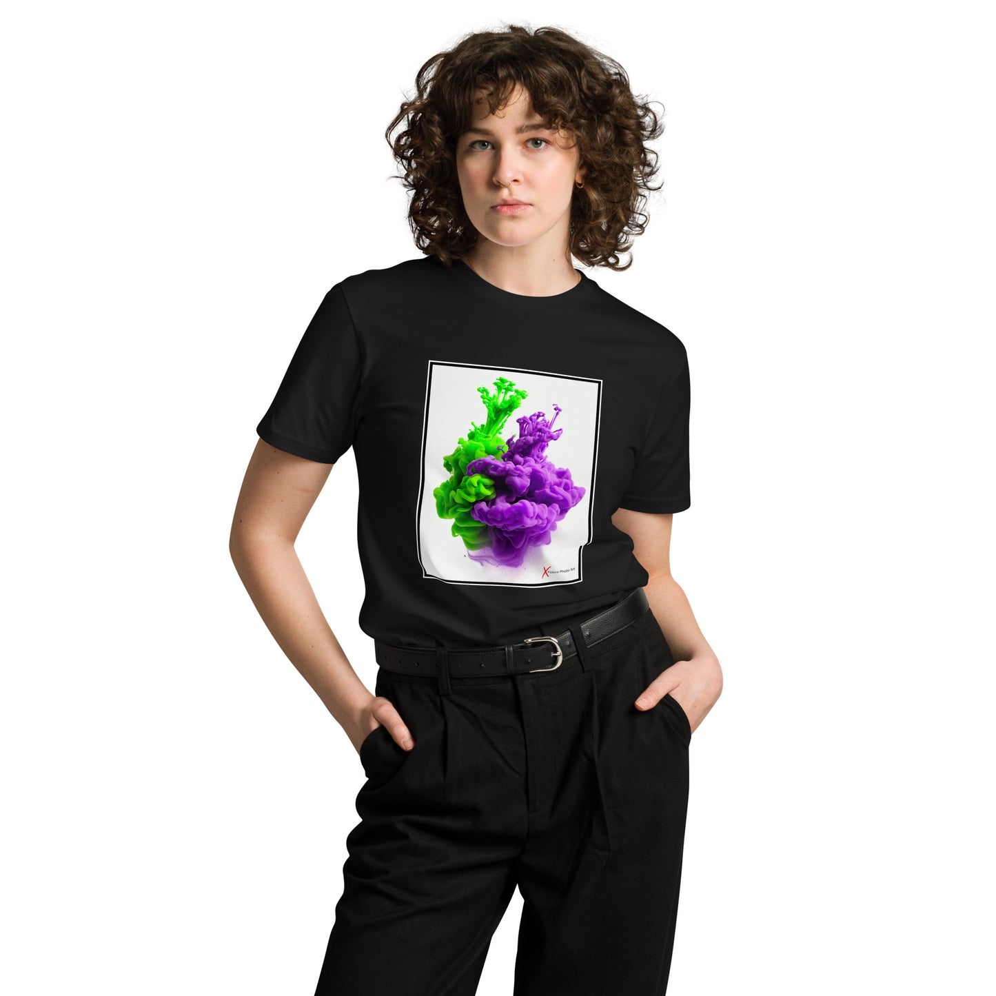 Unisex premium t-shirt, Purple Green Hug