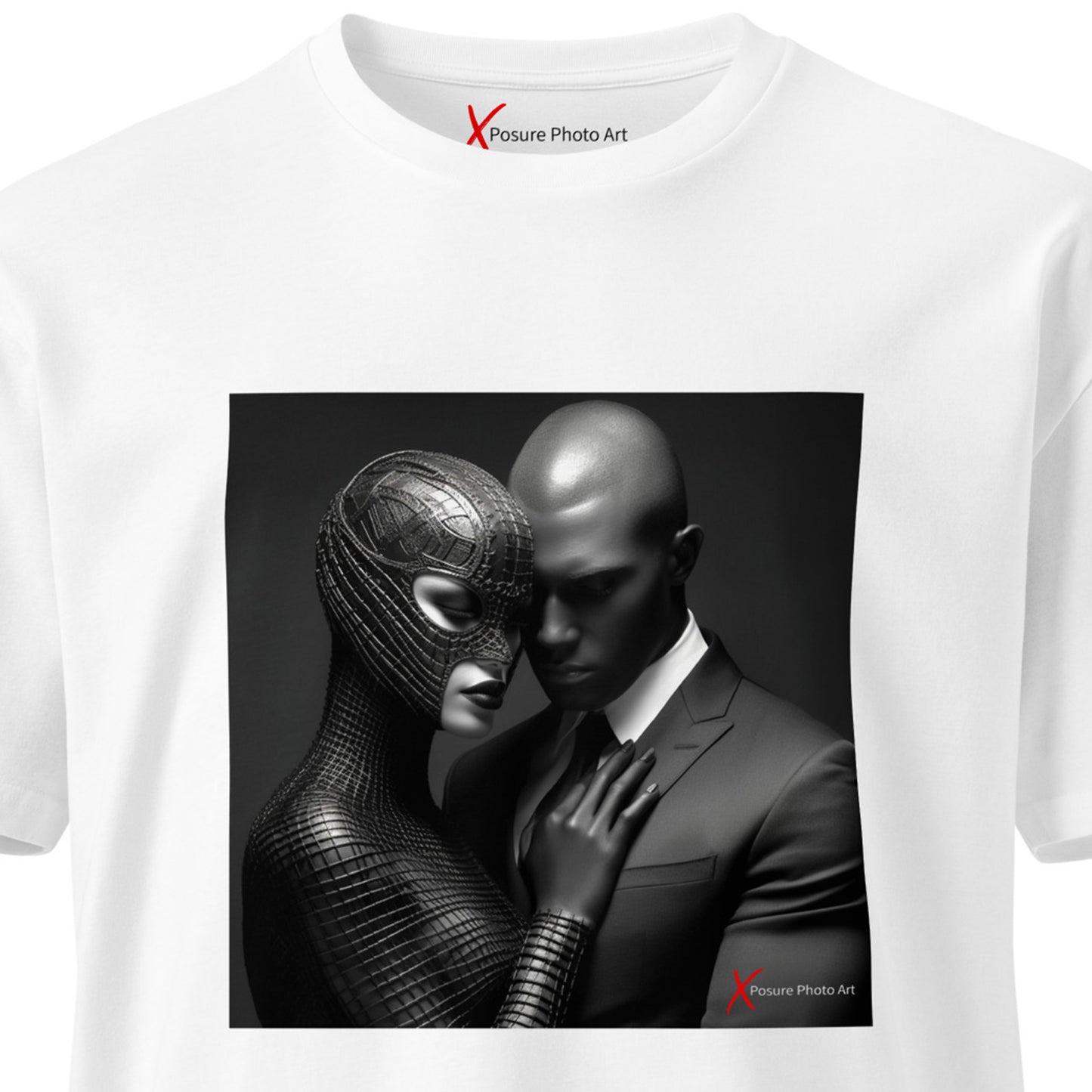 Unisex premium t-shirt, Black on Black