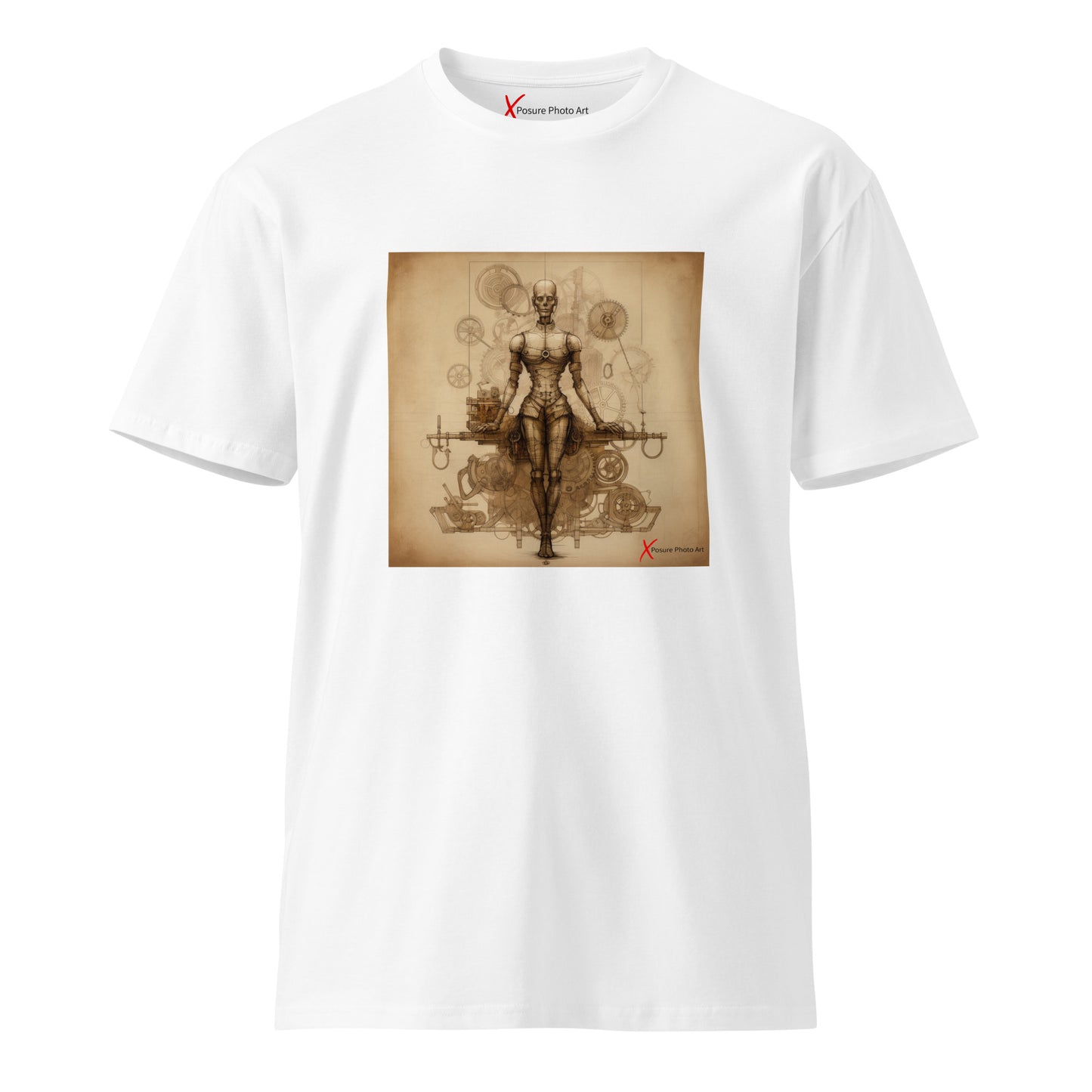 Unisex premium t-shirt, Da Vinci Steampunk Woman