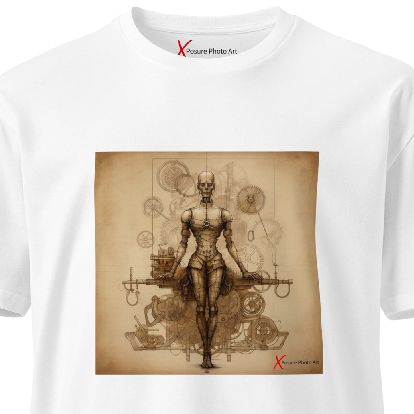 Unisex premium t-shirt, Da Vinci Steampunk Woman