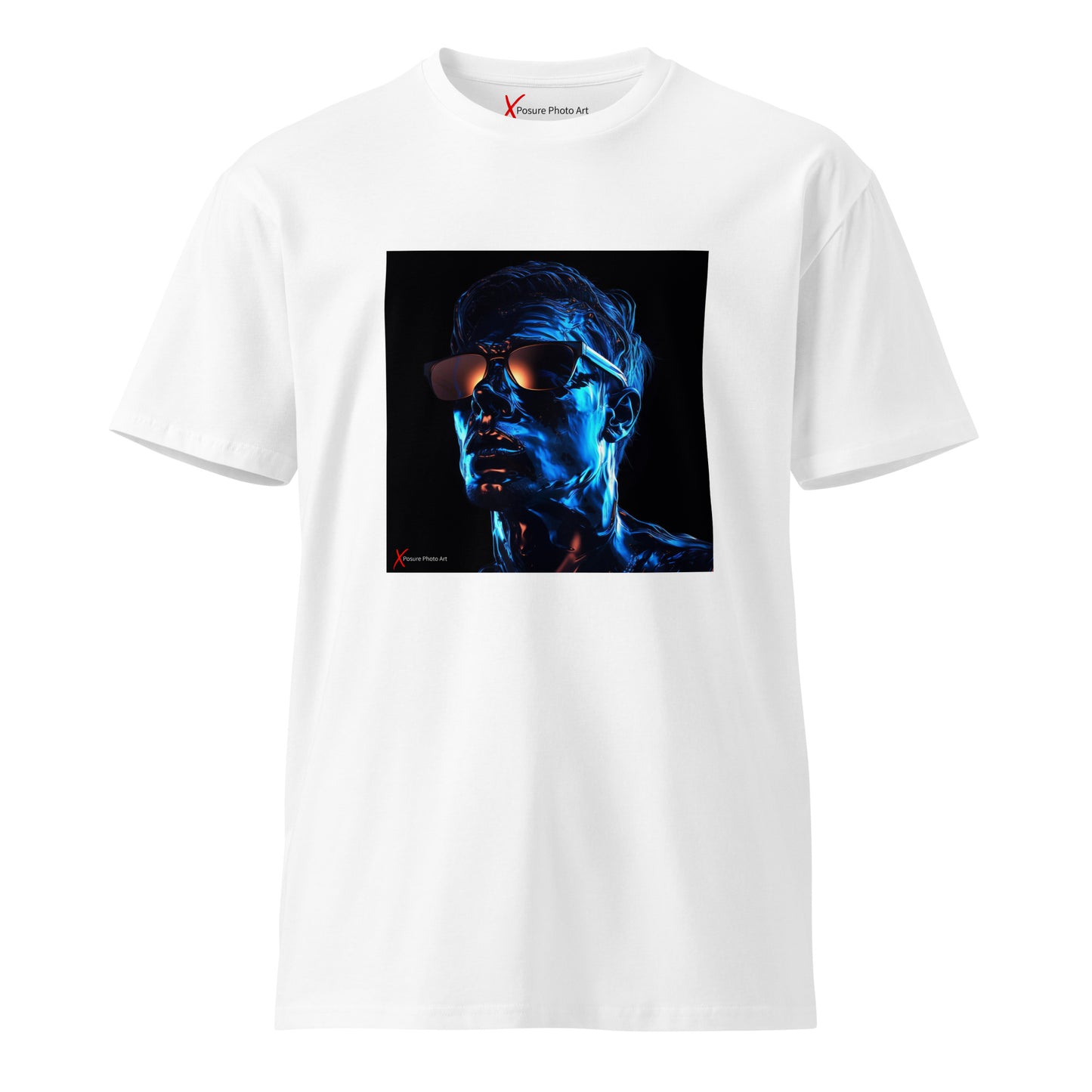 Unisex premium t-shirt, Blue Glow Boy