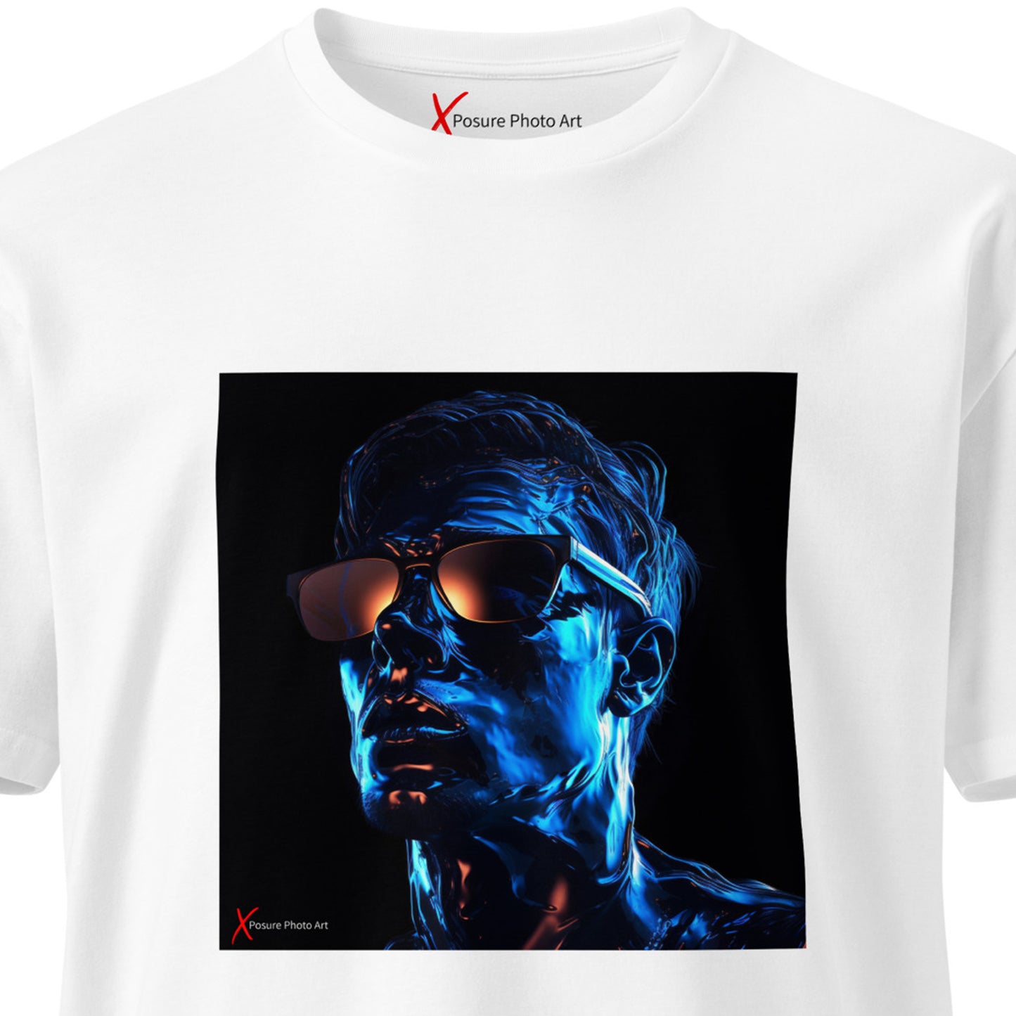 Unisex premium t-shirt, Blue Glow Boy