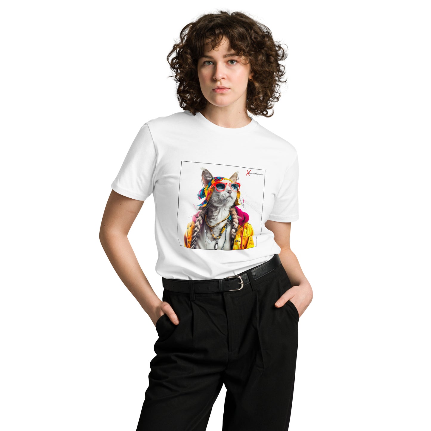 Unisex premium t-shirt, Hippie Cat