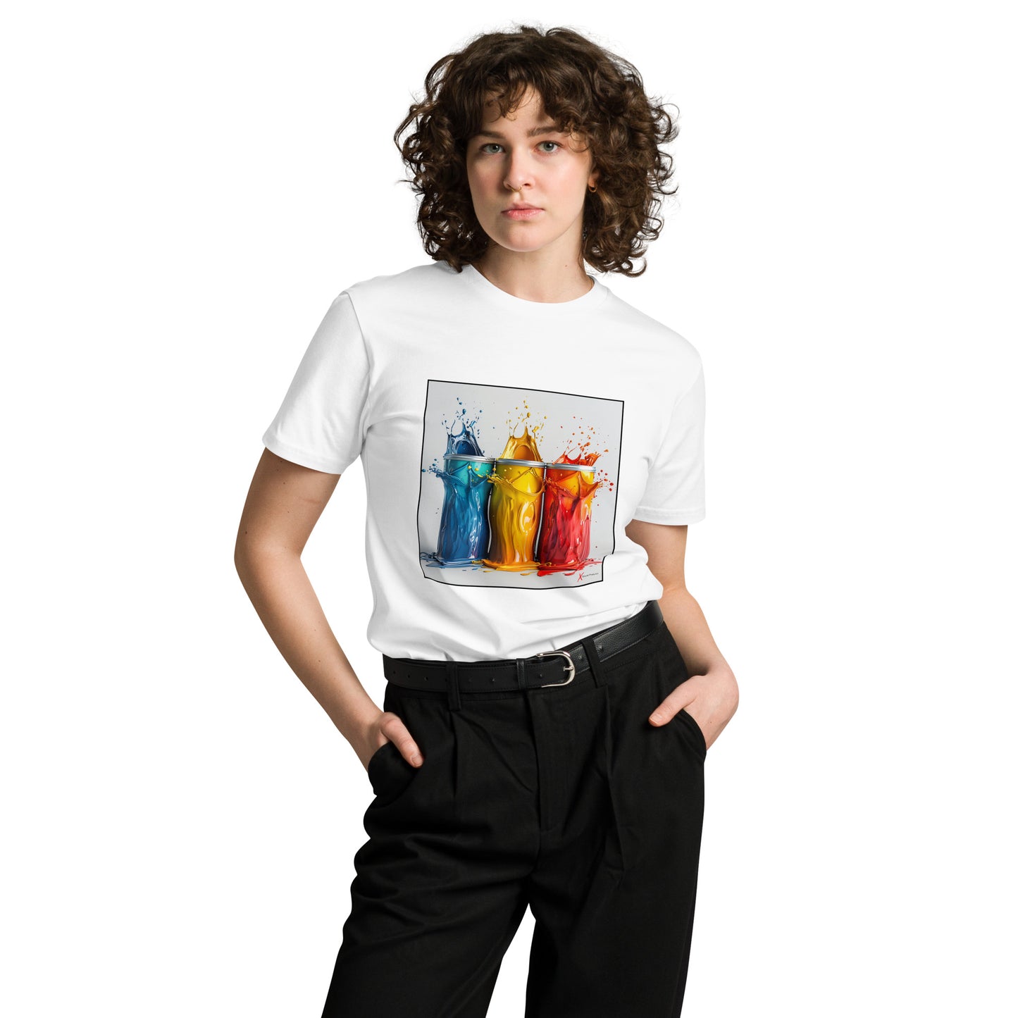 Unisex premium t-shirt, Color Splash Cans