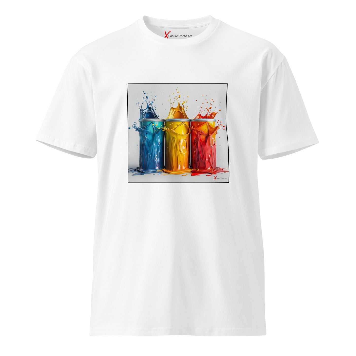 Unisex premium t-shirt, Color Splash Cans