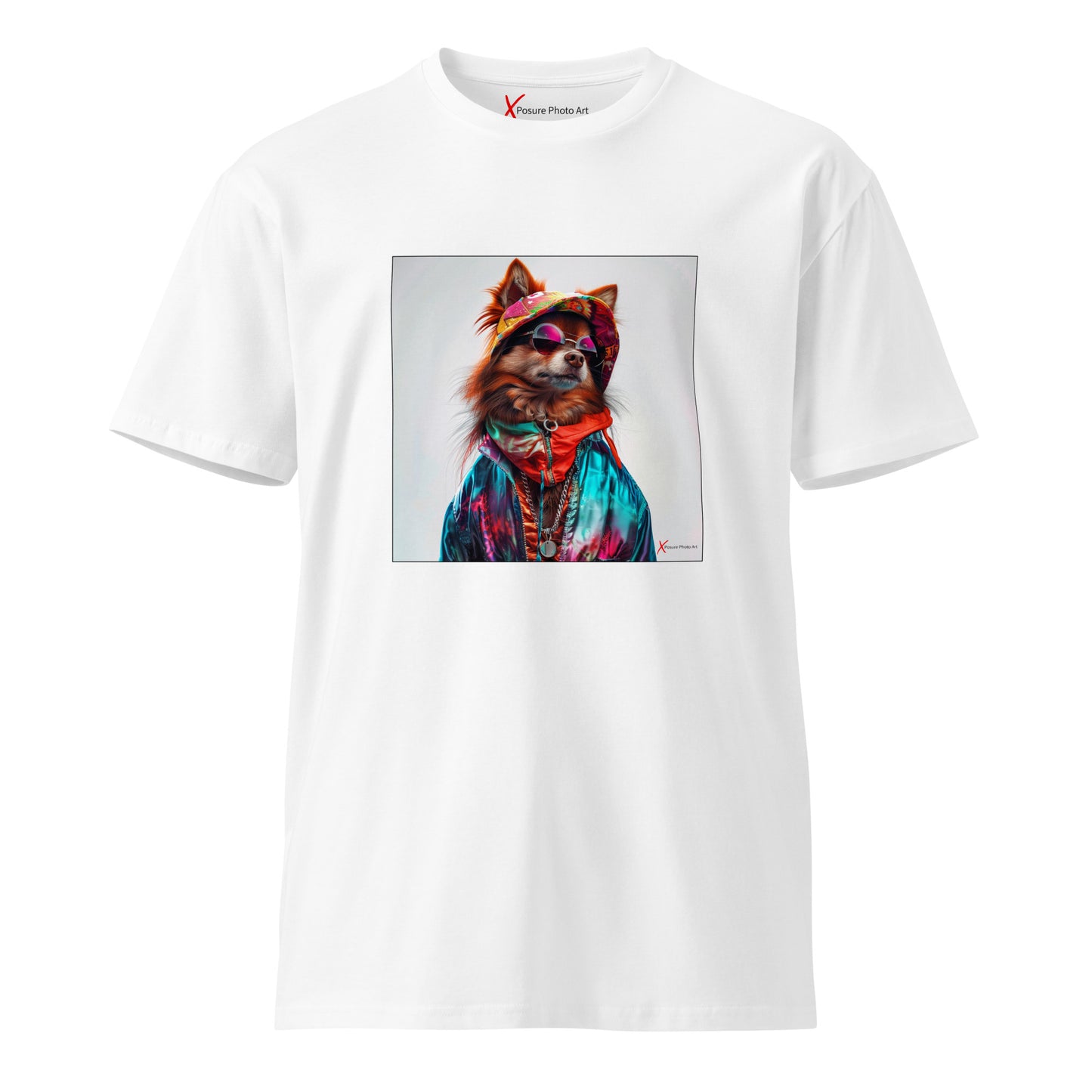 Unisex premium t-shirt, Pomeranian Portrait