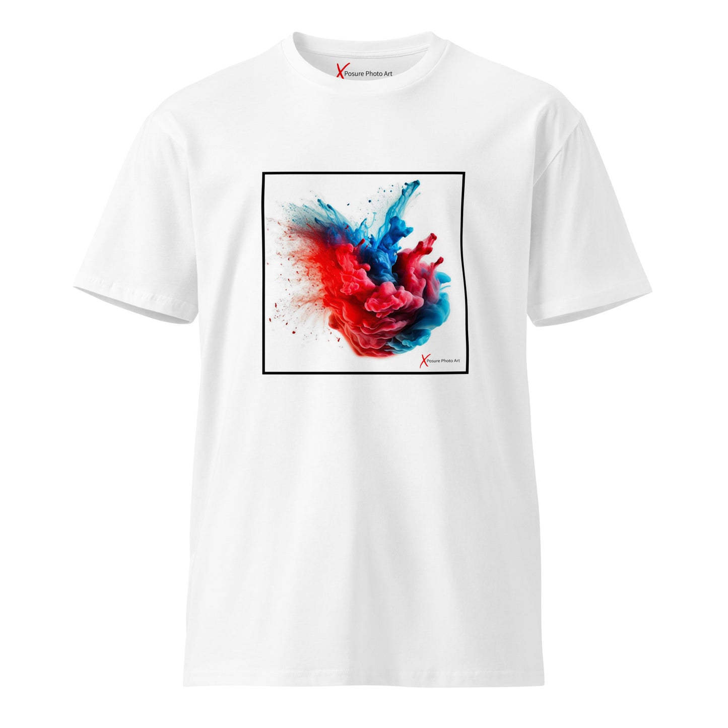 Unisex premium t-shirt, Red Blue Busrt