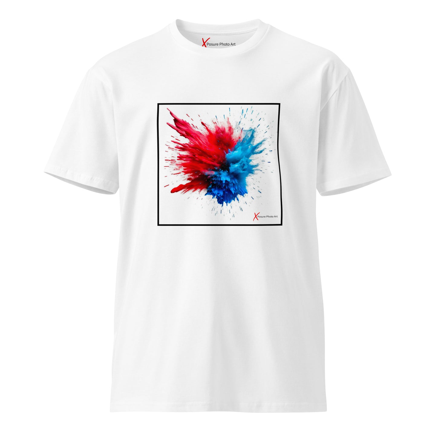 Unisex premium t-shirt, Red Blue Explosion