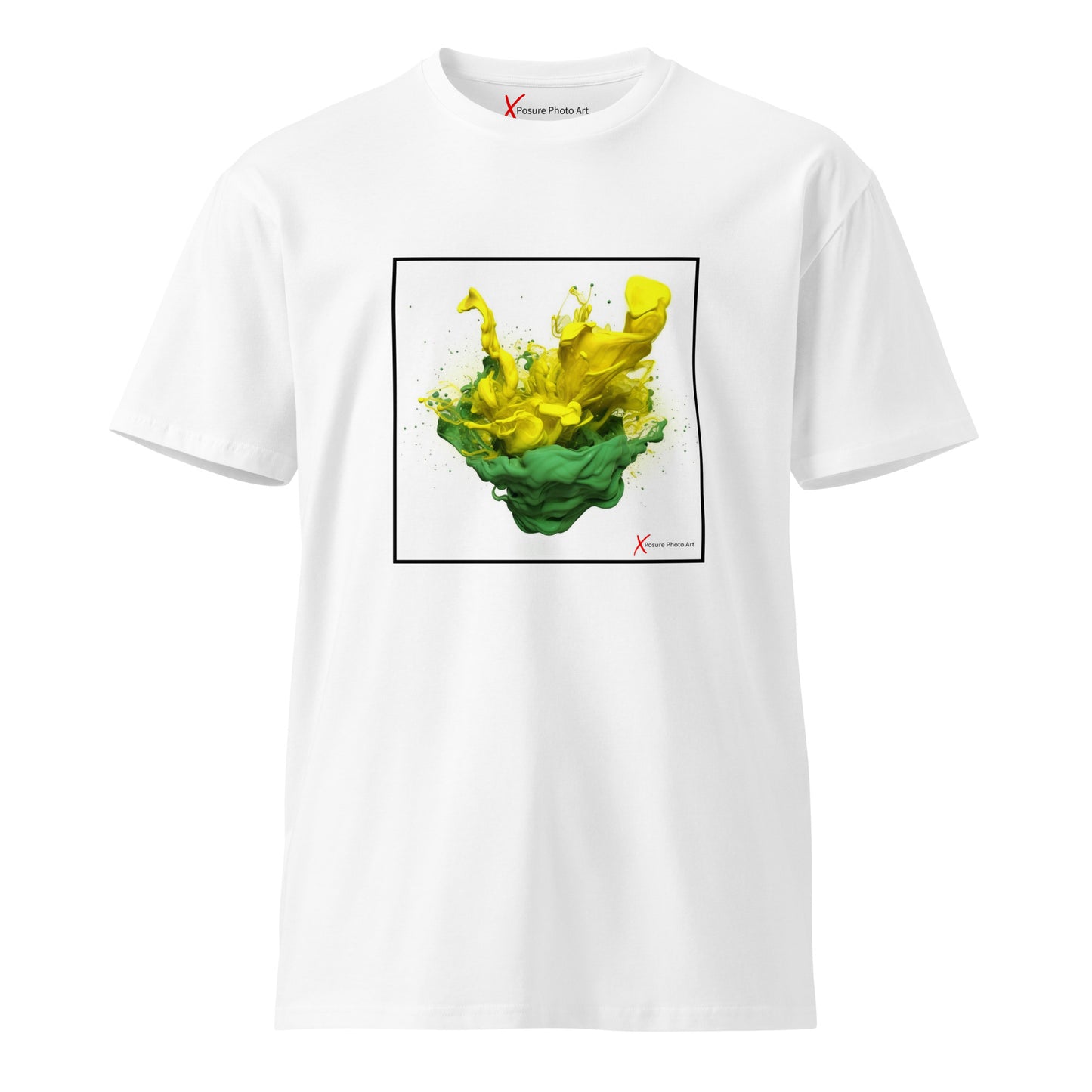 Unisex premium t-shirt, Green Yellow Flower