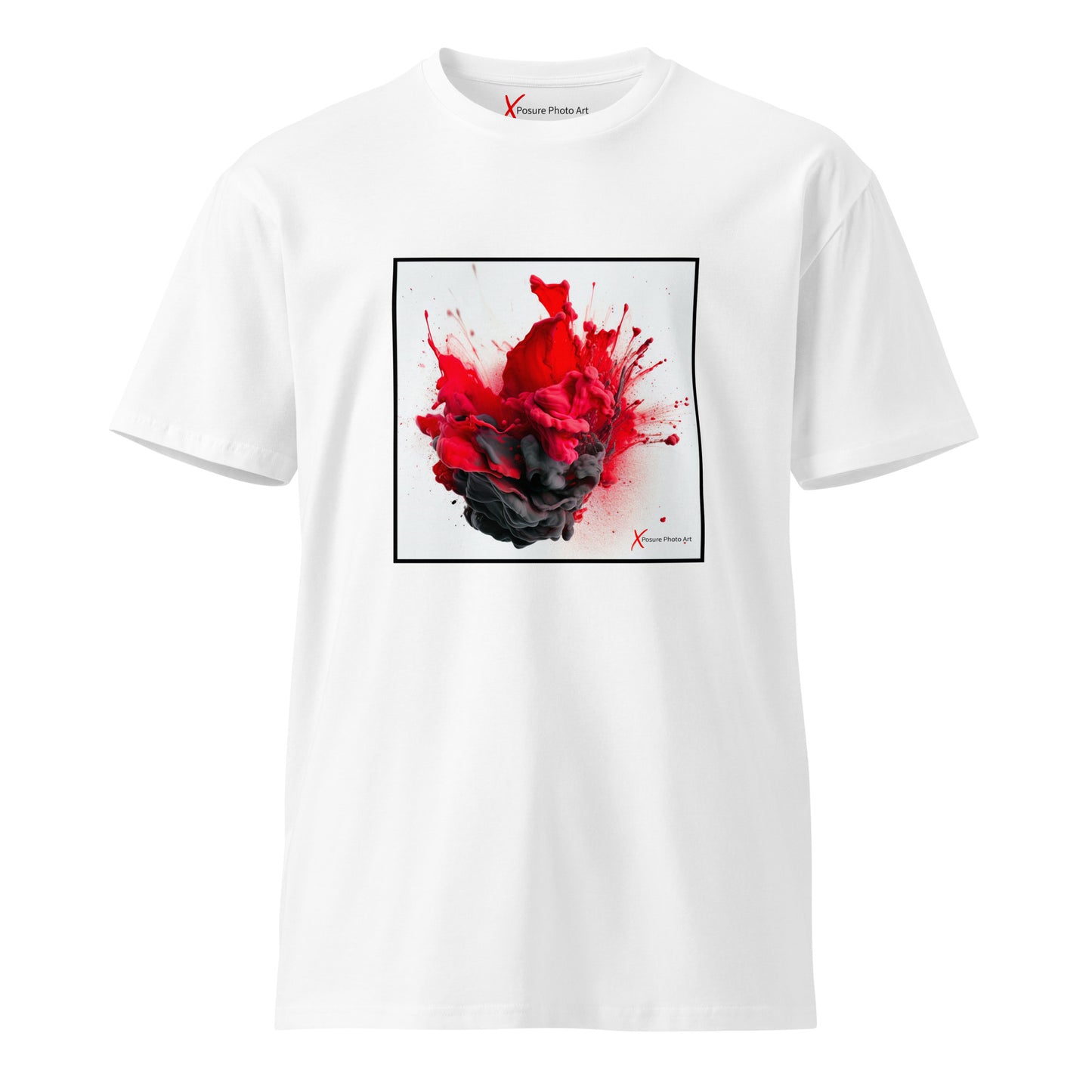 Unisex premium t-shirt, Red Black Collision