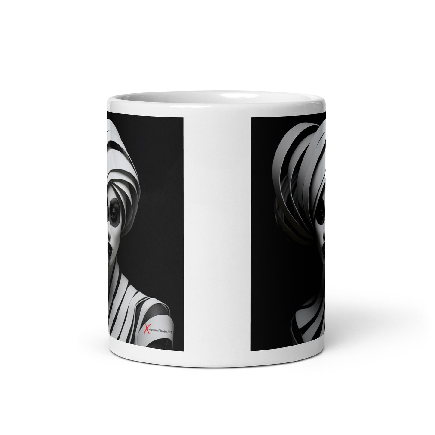 Chic White glossy mug, Crepe Girl