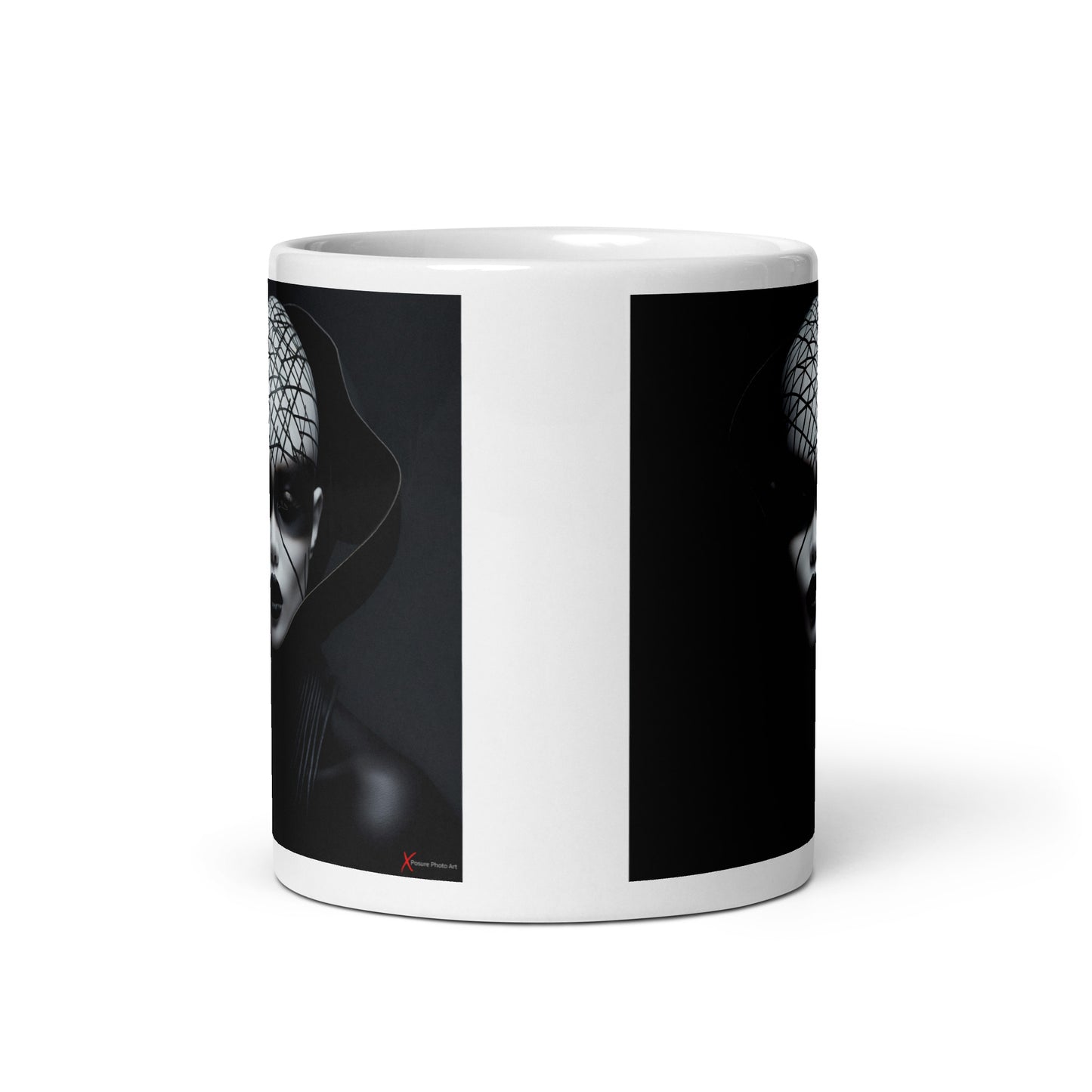 Chic White glossy mug, Andromeda Girl