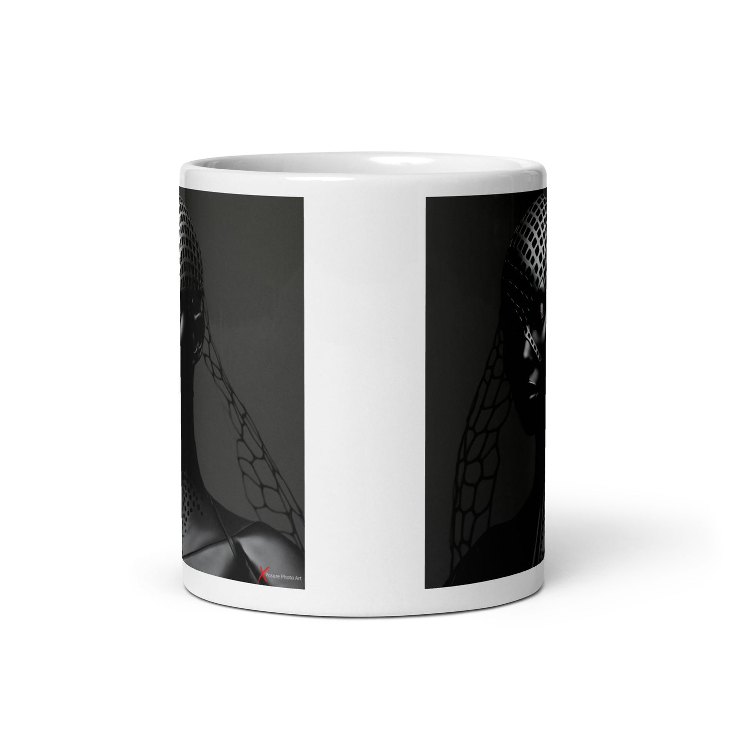 Chic White glossy mug, Dragonfly Girl