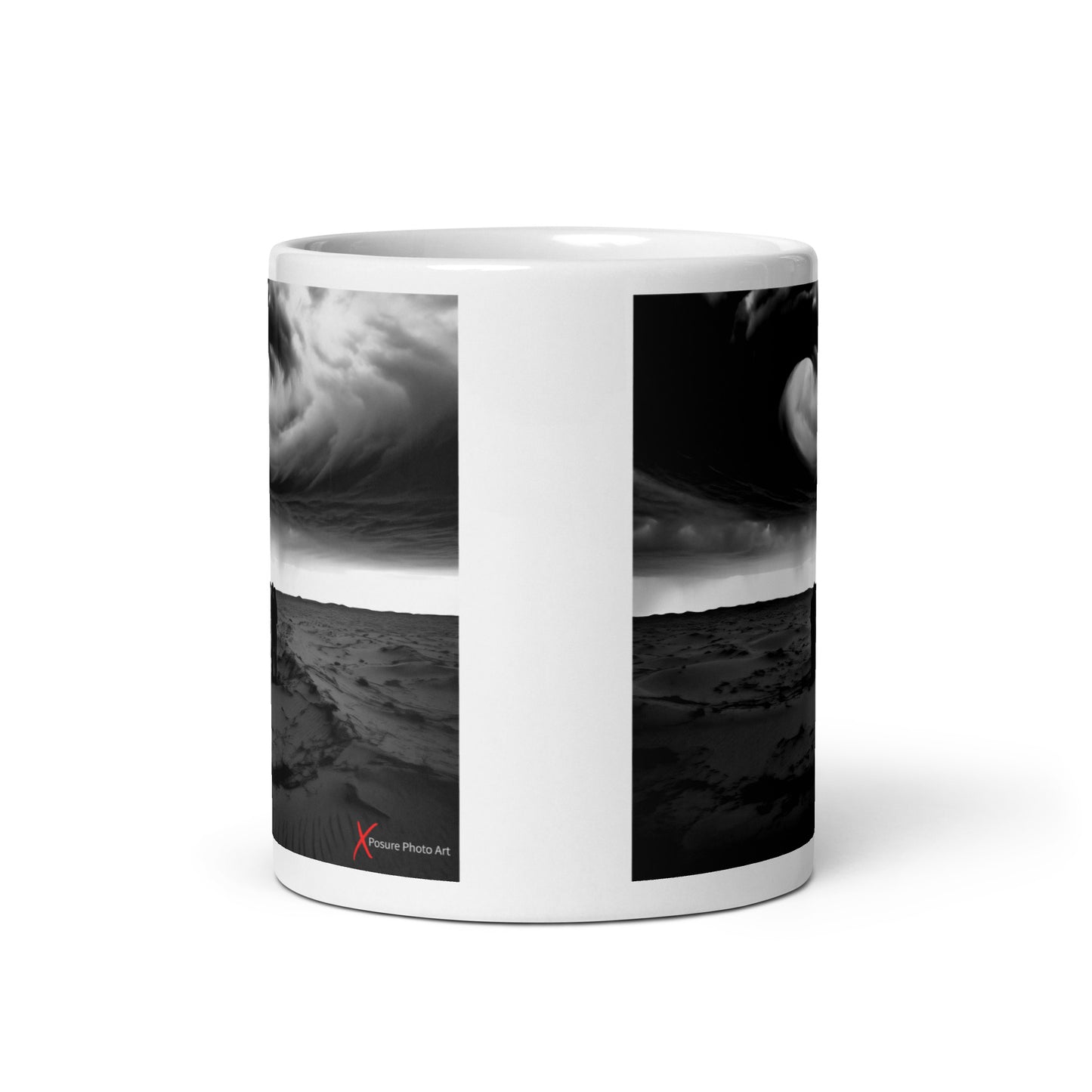 Chic White glossy mug, Eye of the Storm