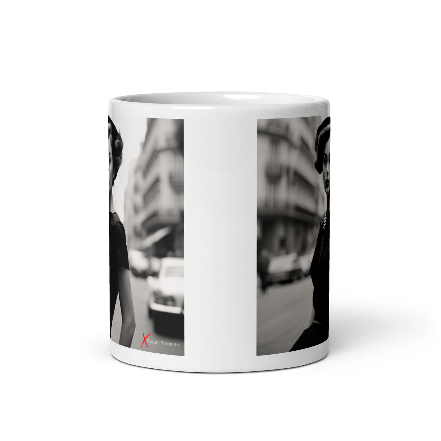 Chic White glossy mug, Isabella