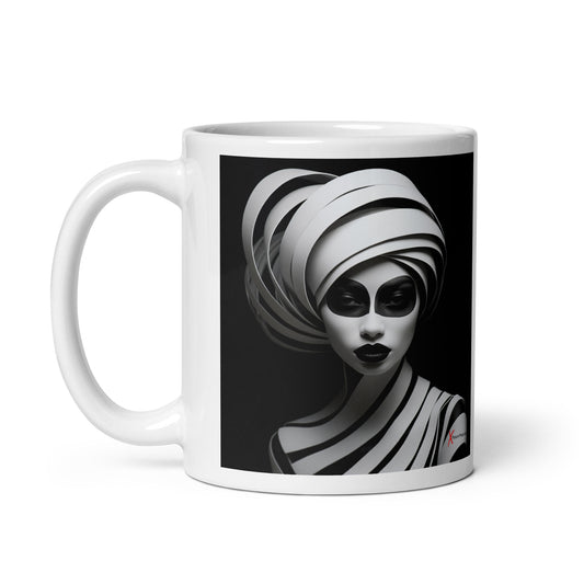 Chic White glossy mug, Crepe Girl