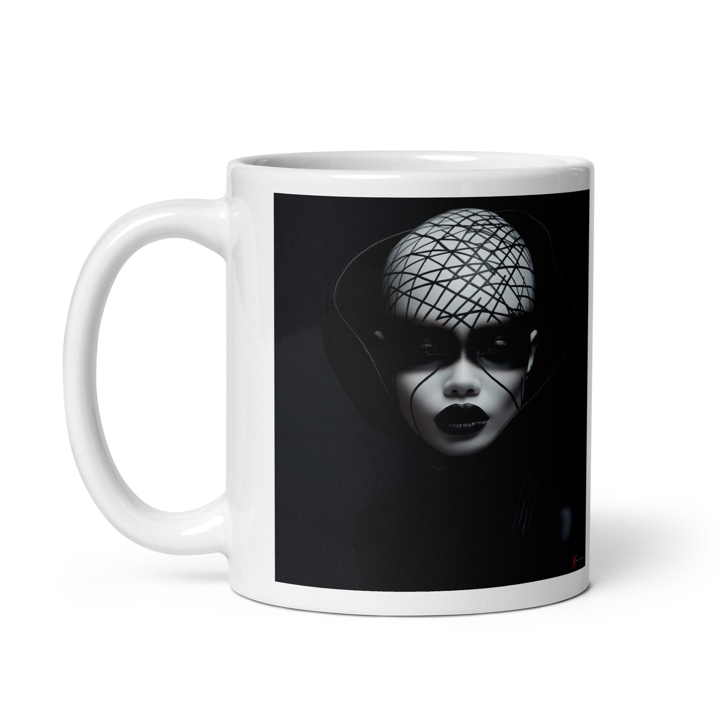 Chic White glossy mug, Andromeda Girl