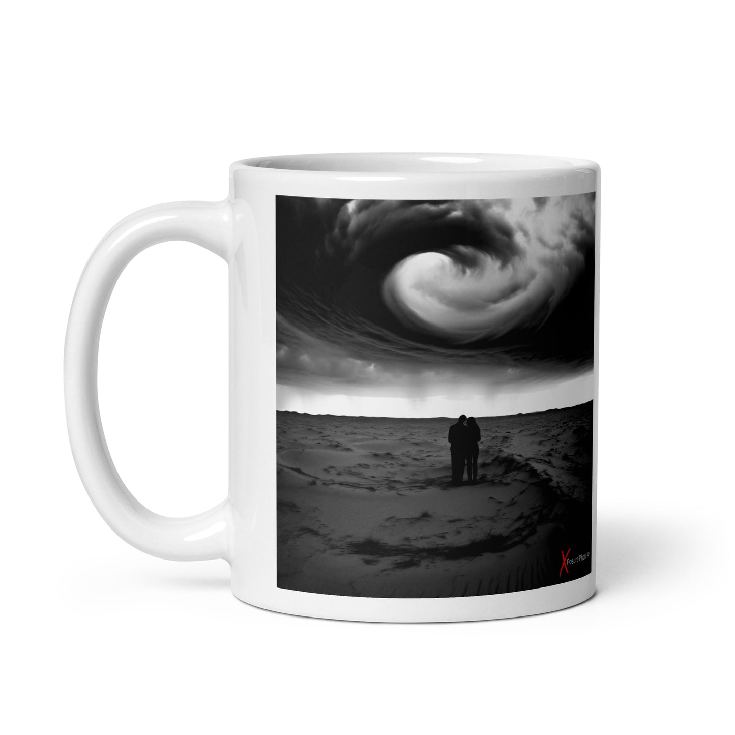 Chic White glossy mug, Eye of the Storm