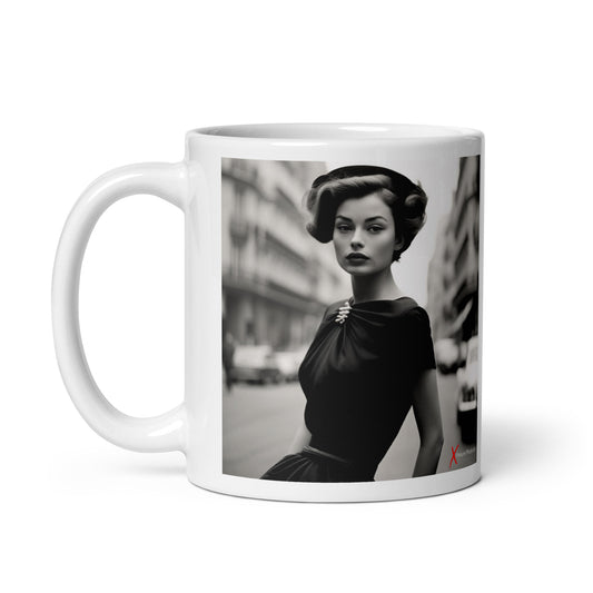 Chic White glossy mug, Isabella