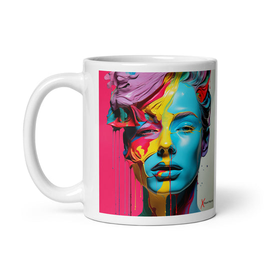 Chic White glossy mug, Plastica Woman