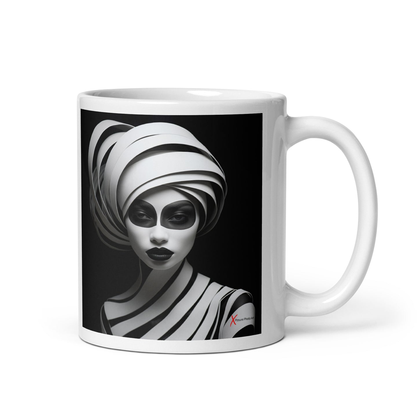 Chic White glossy mug, Crepe Girl