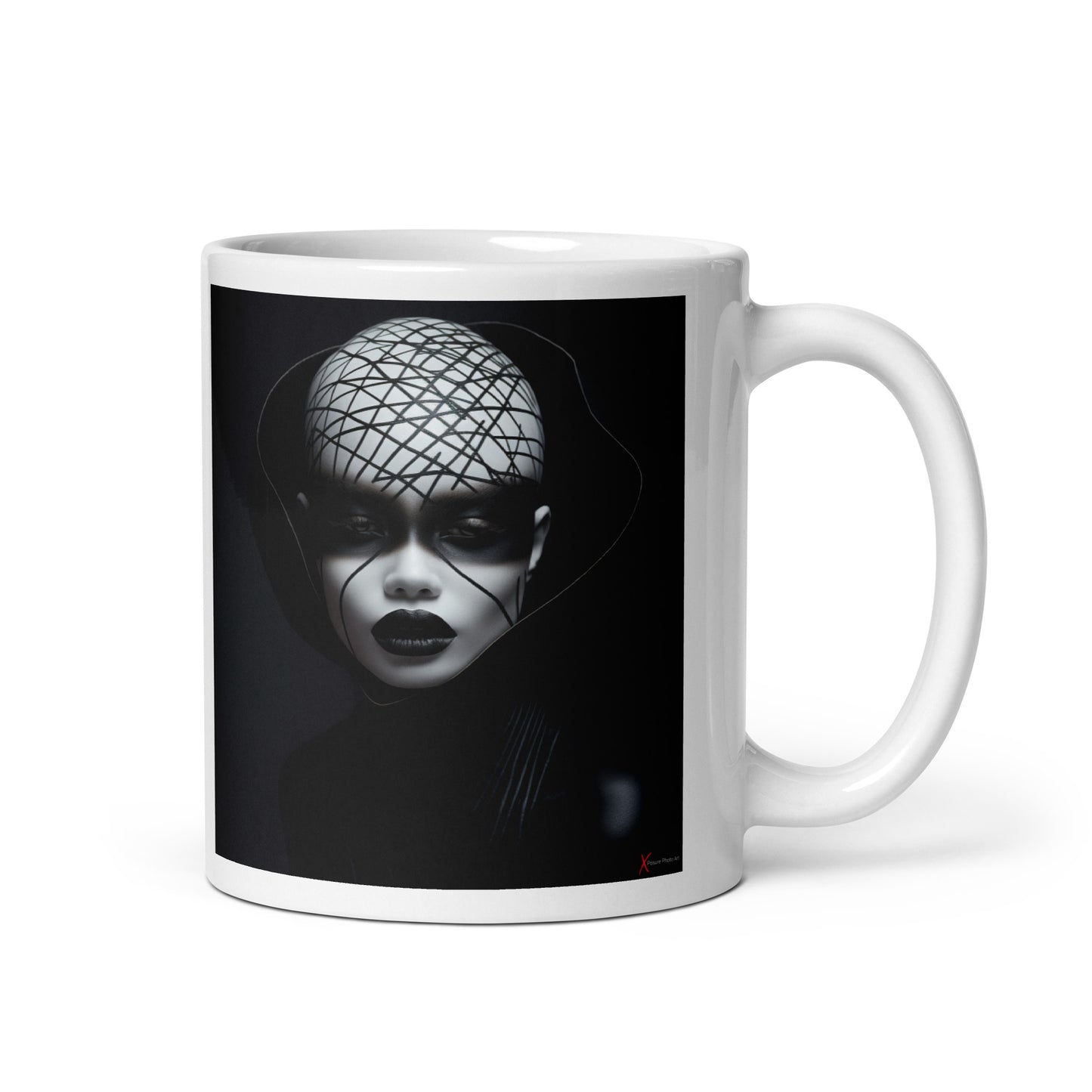 Chic White glossy mug, Andromeda Girl