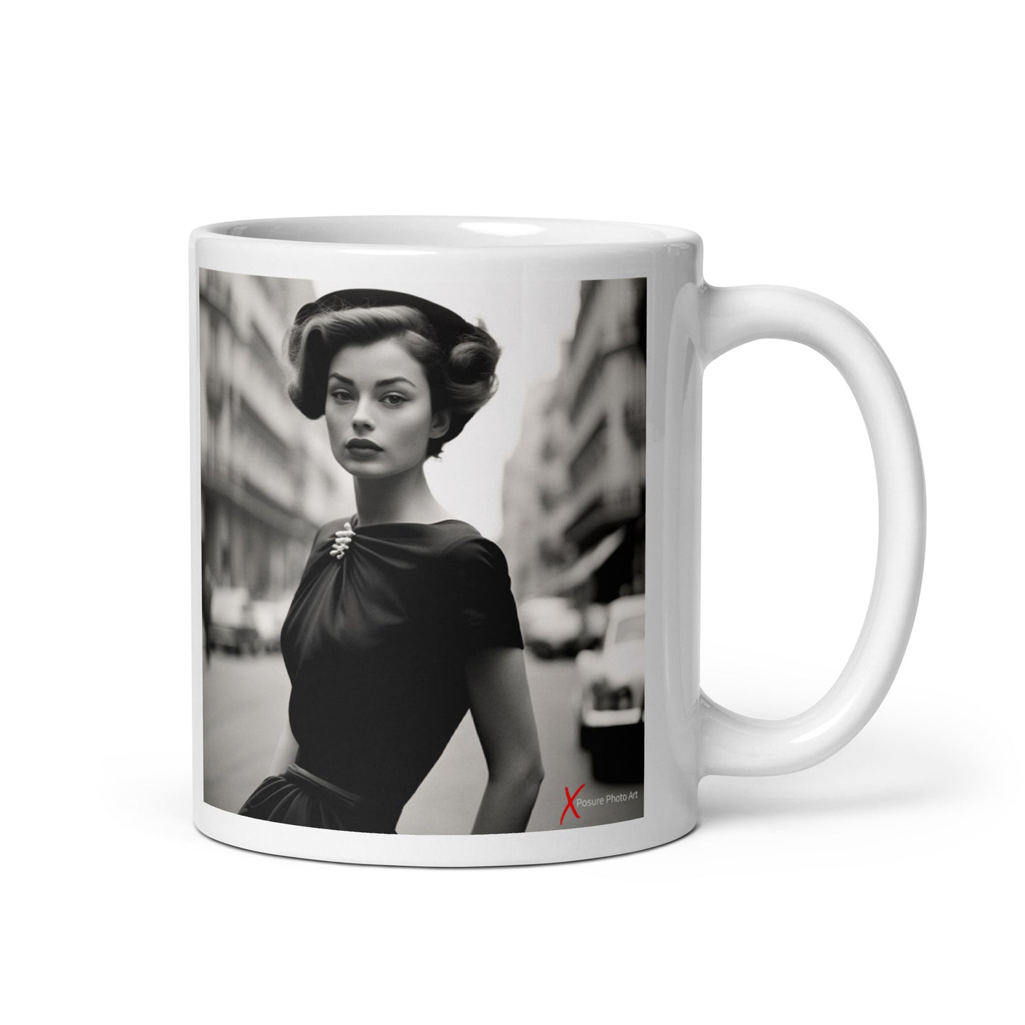 Chic White glossy mug, Isabella