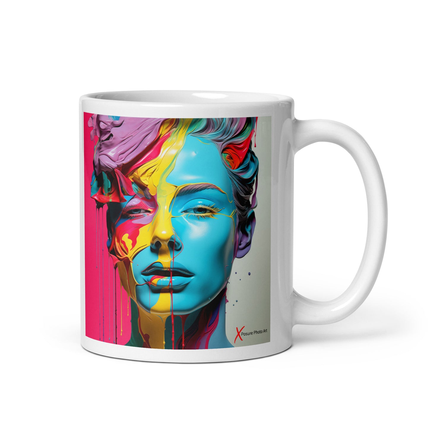 Chic White glossy mug, Plastica Woman