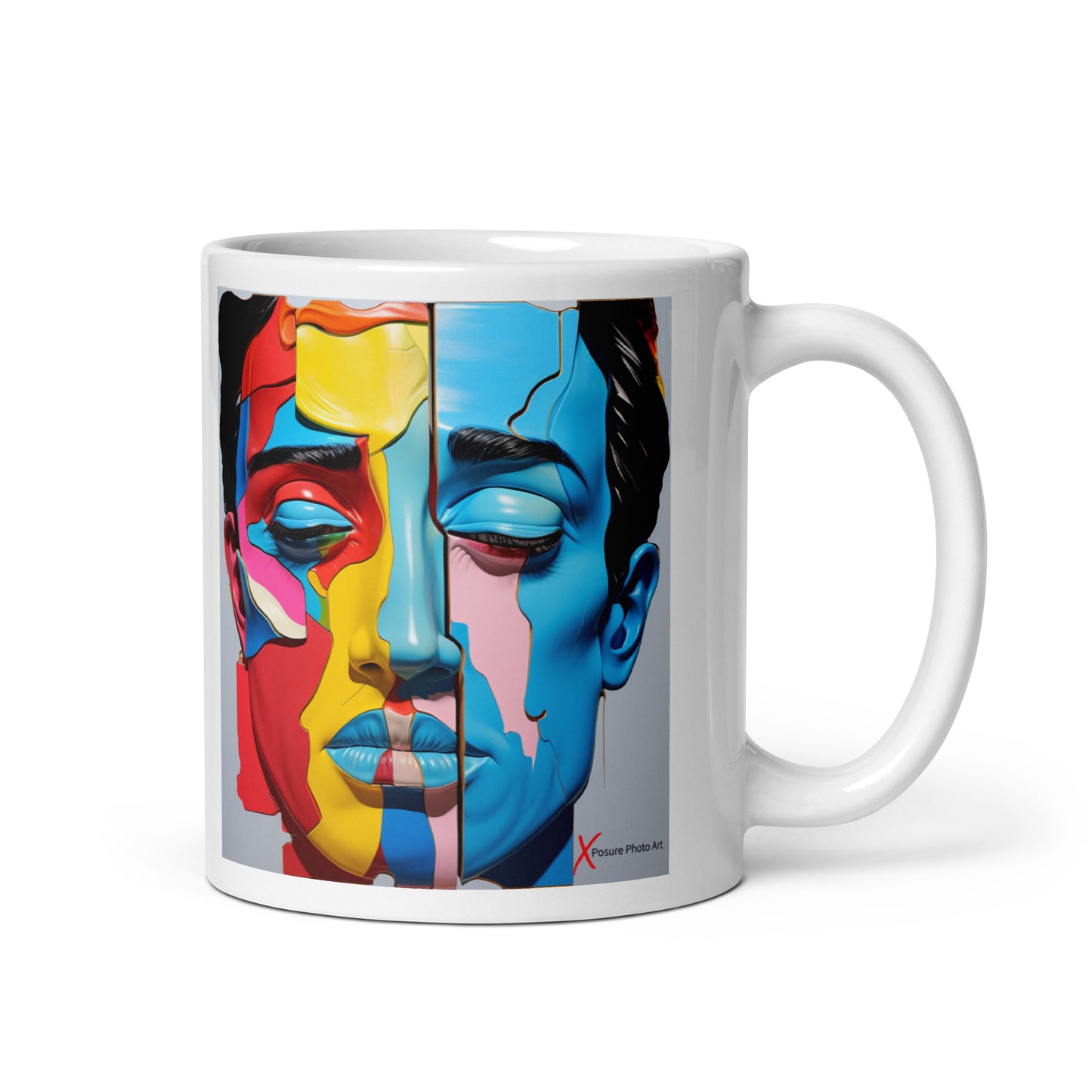 Chic White glossy mug, Plastica Men Sleep